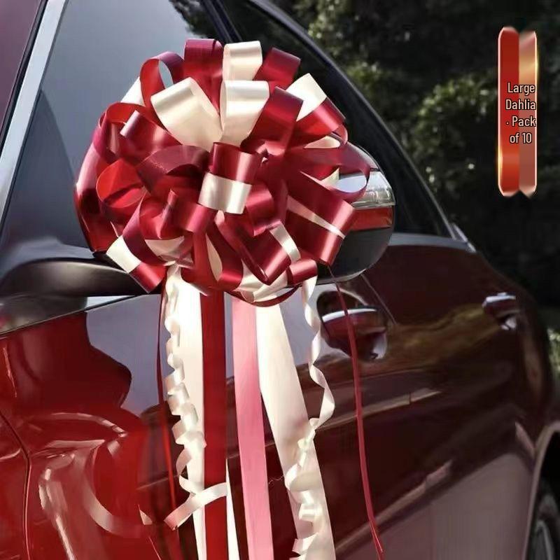 Large Wedding Car Ribbon Decoration Set for Ceremony and Wedding Room