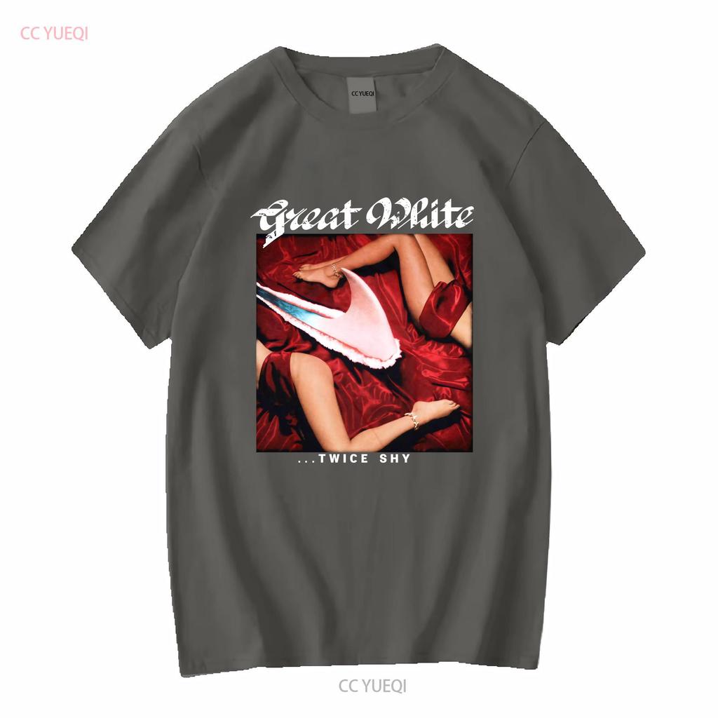 Great White Band Twice Shy Tour 1989 Black S 2345XL T shirt long or short sleeves vintage Washed streetwear Stretched