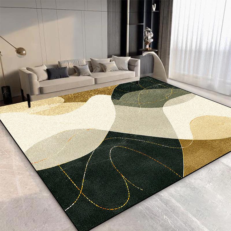 Nordic Geometric Style Carpet for Living Room Modern Decor Bedroom Bedside Washable Large Rug Study Doorway  Foldable Floor Mat