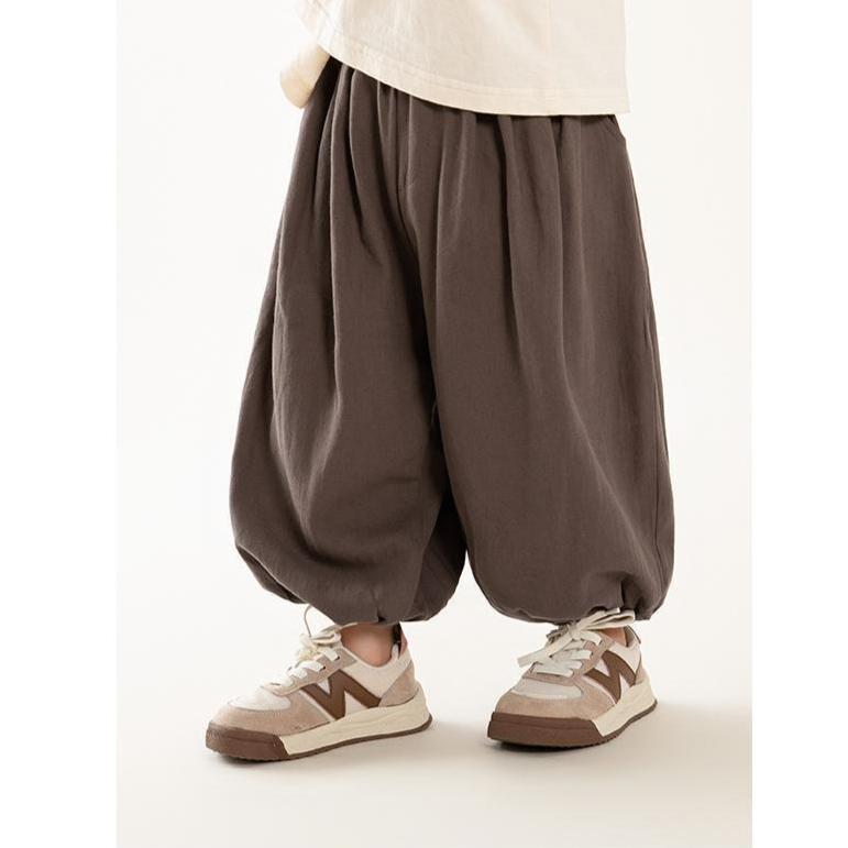 Chlapecké kalhoty proti komárům Letní oblečení Dětské tenké a volné zkrácené kalhoty Dětské lampasové kalhoty