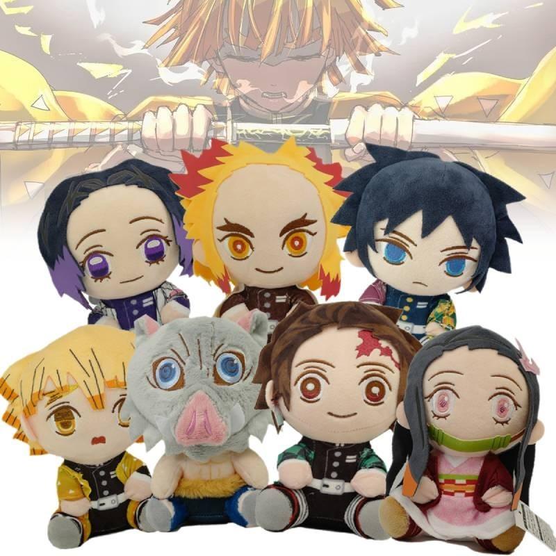 Adorable Demon Slayer Plush Doll Tanjiro And Nezuko Cartoon Anime Characters Gift For Kids