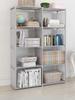 Solid Color Metal Storage for Miscellaneous Items, Simple Book Storage, Double Row Bookshelf Suitable for Study and Home Use