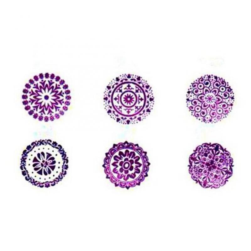 12 verschiedene runde Holzstempel mit floralen Motiven zum Schreiben und Basteln