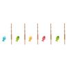 1/3/5Pcs Mini Small Plastic Fishing Rod Cupcake Toppers Birthday Party Favors Snack Cake Decorations Cocktail Picks Fruit Forks