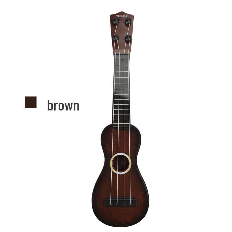 Children's Educational Wood Grain Ukulele with Steel Strings