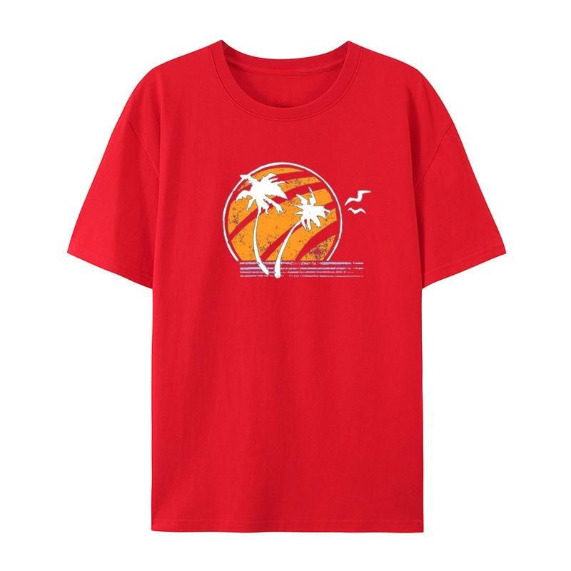 2025 Summer Fashion Cotton Round Neck T-shirt Fashion Cotton Short Sleeves for Men and Women Loose and Versatile