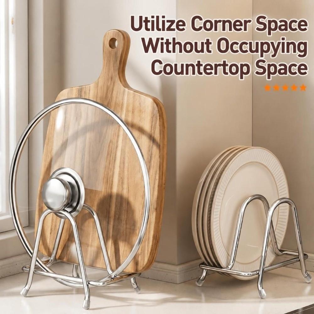 Stainless Steel Cutting Board Holder 3-Slot Chopping Board Organizer Cutting Board Storage