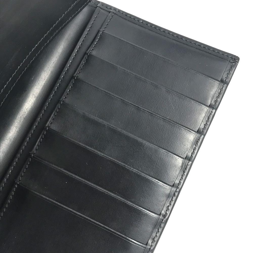 Cartier Must De Line Small Items Wallet Bifold Long Wallet Leather Black