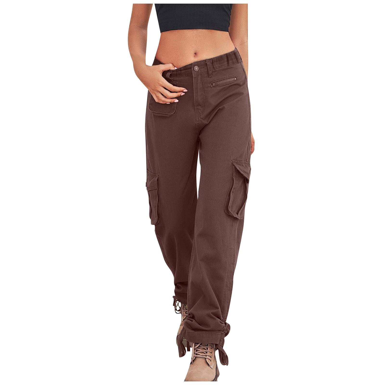 

Women s Casual Fashion Solid Color Elastic Waist Drawstring Pockets Wide Leg Straight Pants XXL