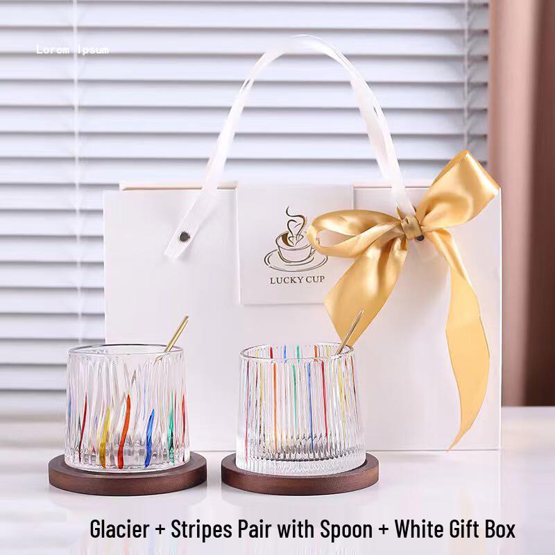 Artistic Rotating Glass Cup Gift Set