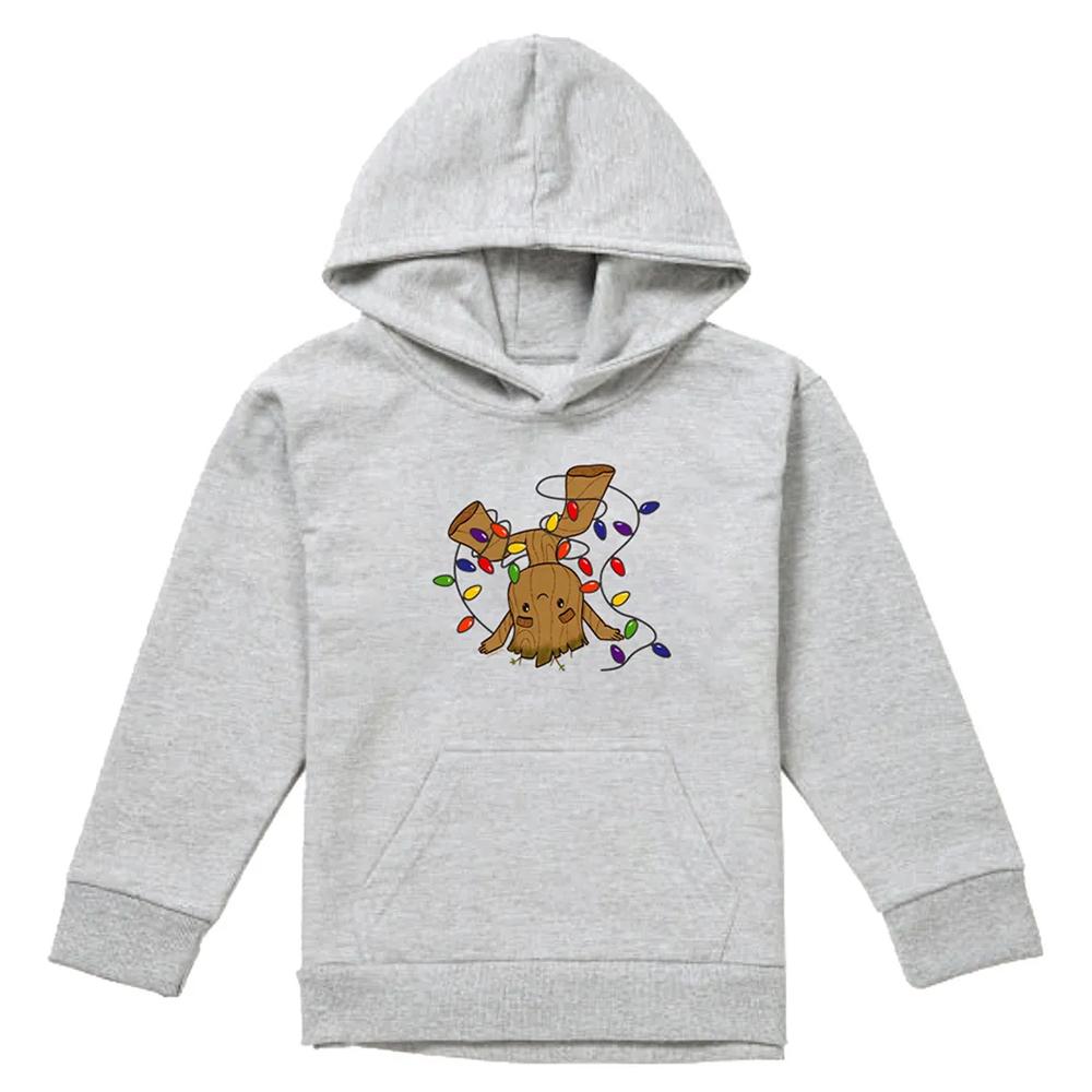 Guardians Of The Galaxy Childrens/Kids Groot Christmas Lights Pull Over Hoodie