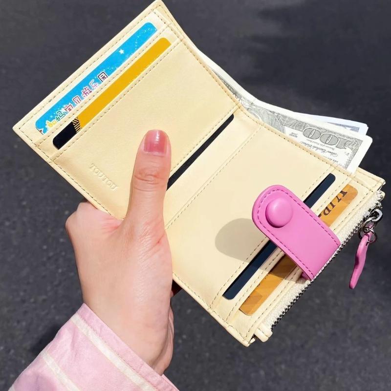Cute Puppy Women Wallet PU Leather Short Wallet Card Holder Zipper Coin Purse Small Capacity Cute Cartoon Lady Wallet Gift