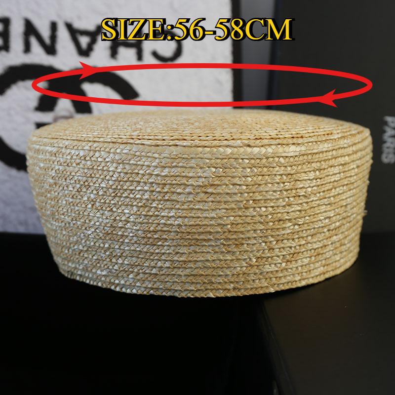 French Beret Hat Women Straw Cap Summer Circle Woven Sun Hat Church Derby Party Hostesses Pillbox Hat Millinery Fascinator Base