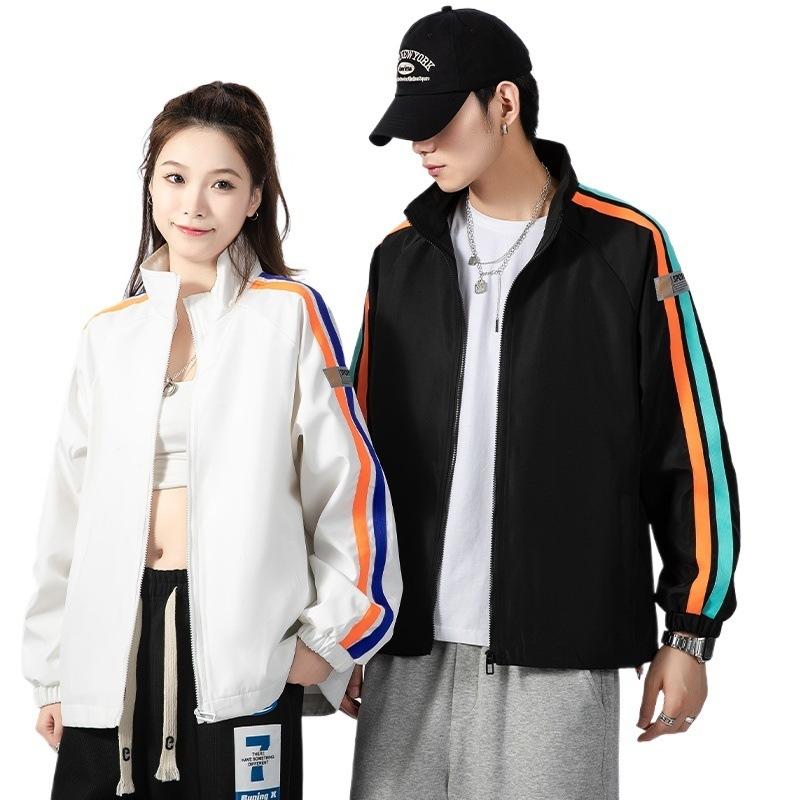 Versatile Jacket Men's Korean Version Casual Jacket Spring and Autumn Stand-up Collar Jacket Fashion Couple Contrasting Jacket