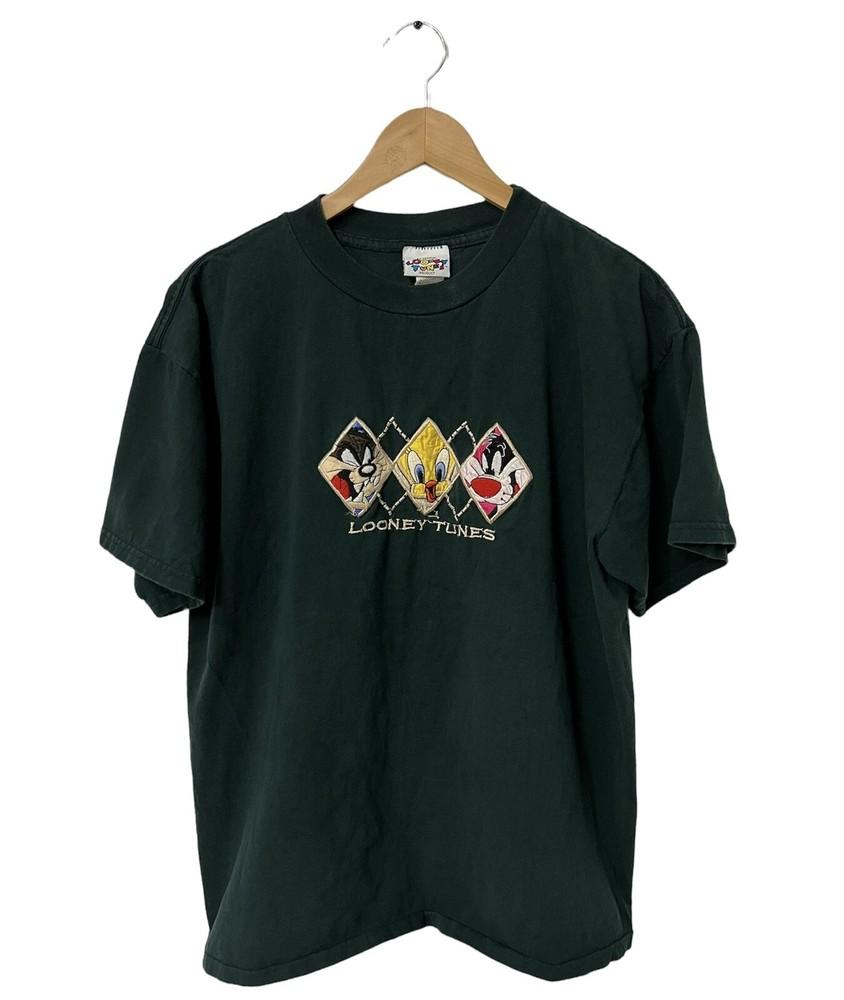 Vintage 90s Looney Tunes Embroidered Men039s Large Shirt Size Tax Tweety Sylvester Unisex T-Shirt L