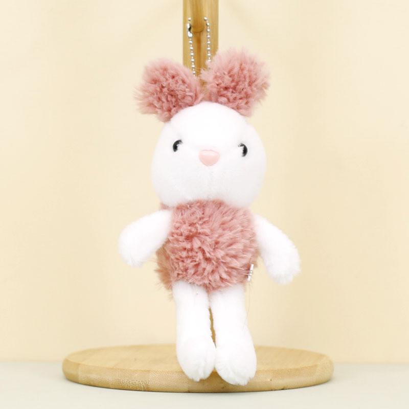 Adorable Plush Rabbit Keychain Stuffed Animal Cute Green Bunny Toy 14cm Soft