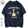 The Great Goose Striving For Fitness T-Shirt Unisex Loose Cotton Tee Trendy Summer Short Sleeve Unisex All-Match Hip Hop Clothing