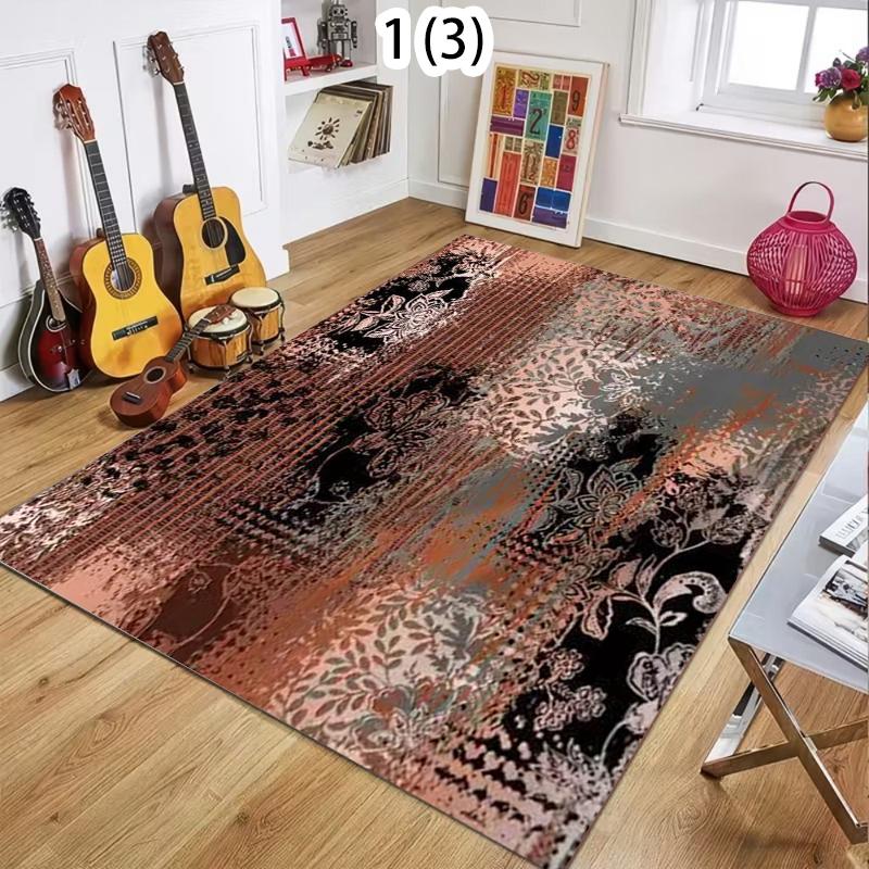 

Bohemian Patchwork & Graffiti Area Rug Carpet Mat Non-Slip Soft Easy Clean Large Size for Living Room Bedroom Eclectic Decor 40X60cm