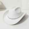 European and American zircon heart-shaped western cowboy hat full of super glittering opal jazz hat men's and women's party casual felt hat