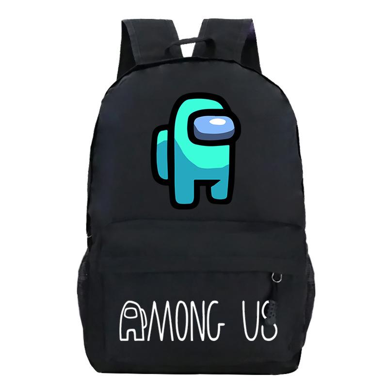 Among Us Game Merchandise Cartoon Print Student Bag + Oblique Span Bag + Shoulder Bag Combination