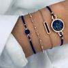 SUMENG Bohemian Black Beads Chain Bracelets Bangles For Women Fashion Heart Compass Rope   Sets Jewelry 2025 Gifts
