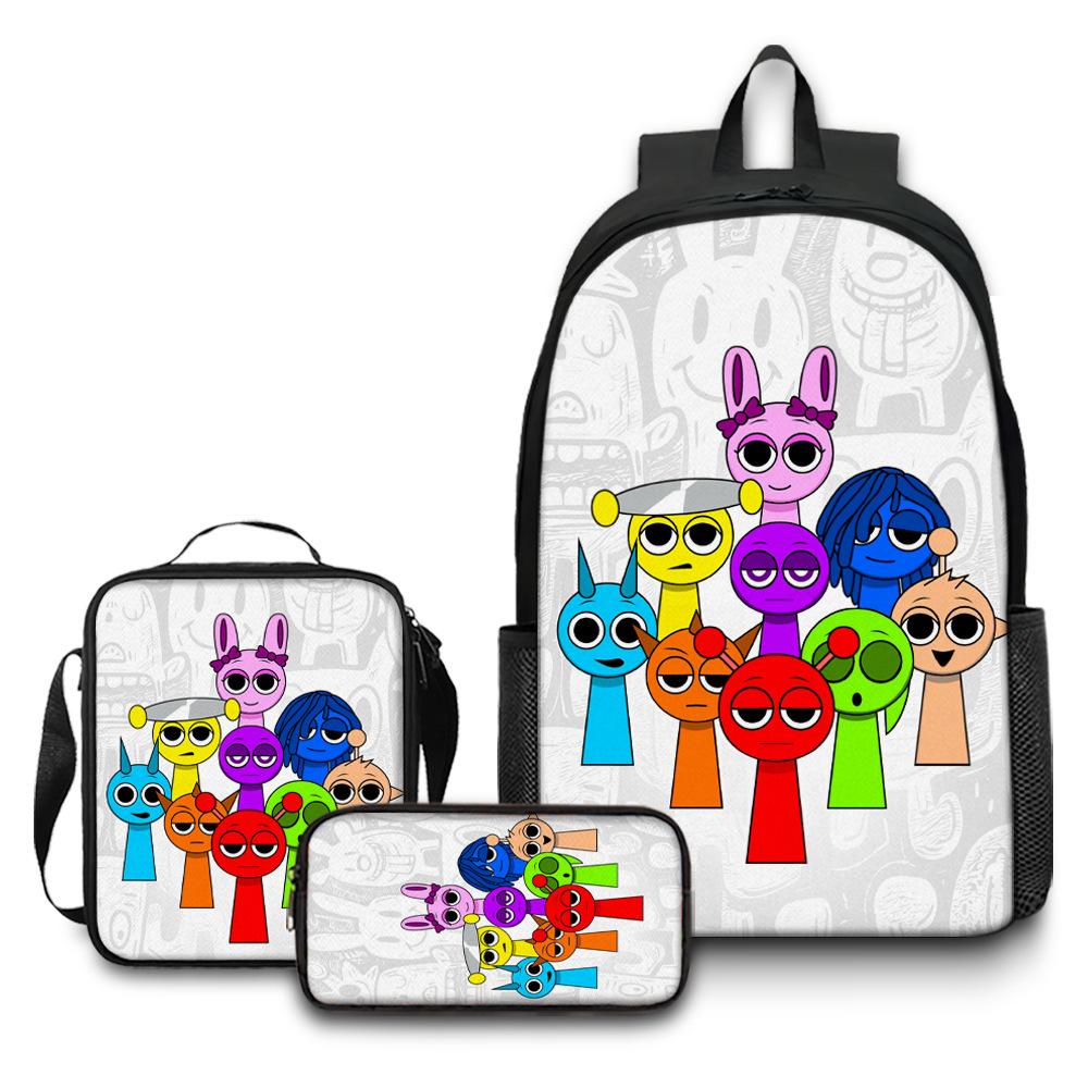 Rhythm Box Game School Bag Sprunki Load Reduction Cartoon Backpack Student Backpack Backpack D