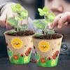 30pcs Biodegradable Seedling Flower Pots With Domes Handmade Garden Paper Craft Kit With 20 Sheets Stickers For Kids DIY Garden