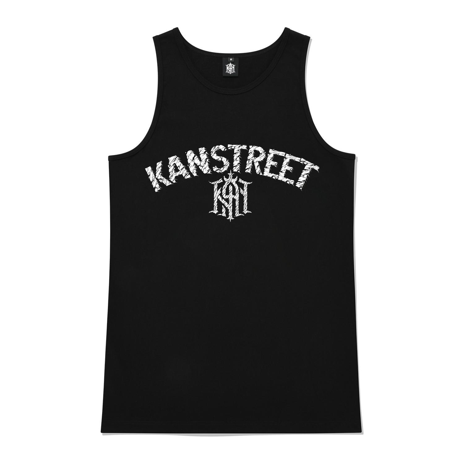Khan 6312 Ksb0174 Lettering Old Khan Long Sleeveless - Black Black/L