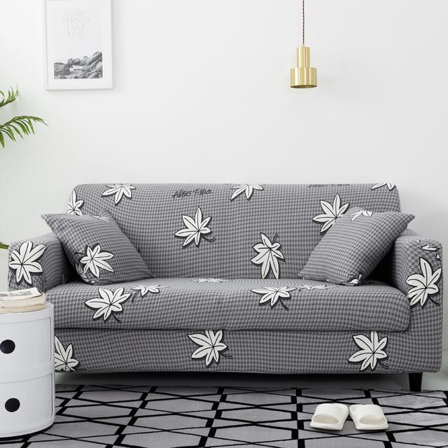 String Printed Sofa Furniture Protector Covers For Living Room Flexible Elasticized Slipcover Sectional Corner Sofa Covers 1 /2 /3 /4 -Chairer