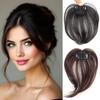 Synthetic Hairpiece Hair Bangs Extension Clip In Hair Ins Hair Fake Fringes Invisible Wig  Middle-Part Bangs Hair Extensions