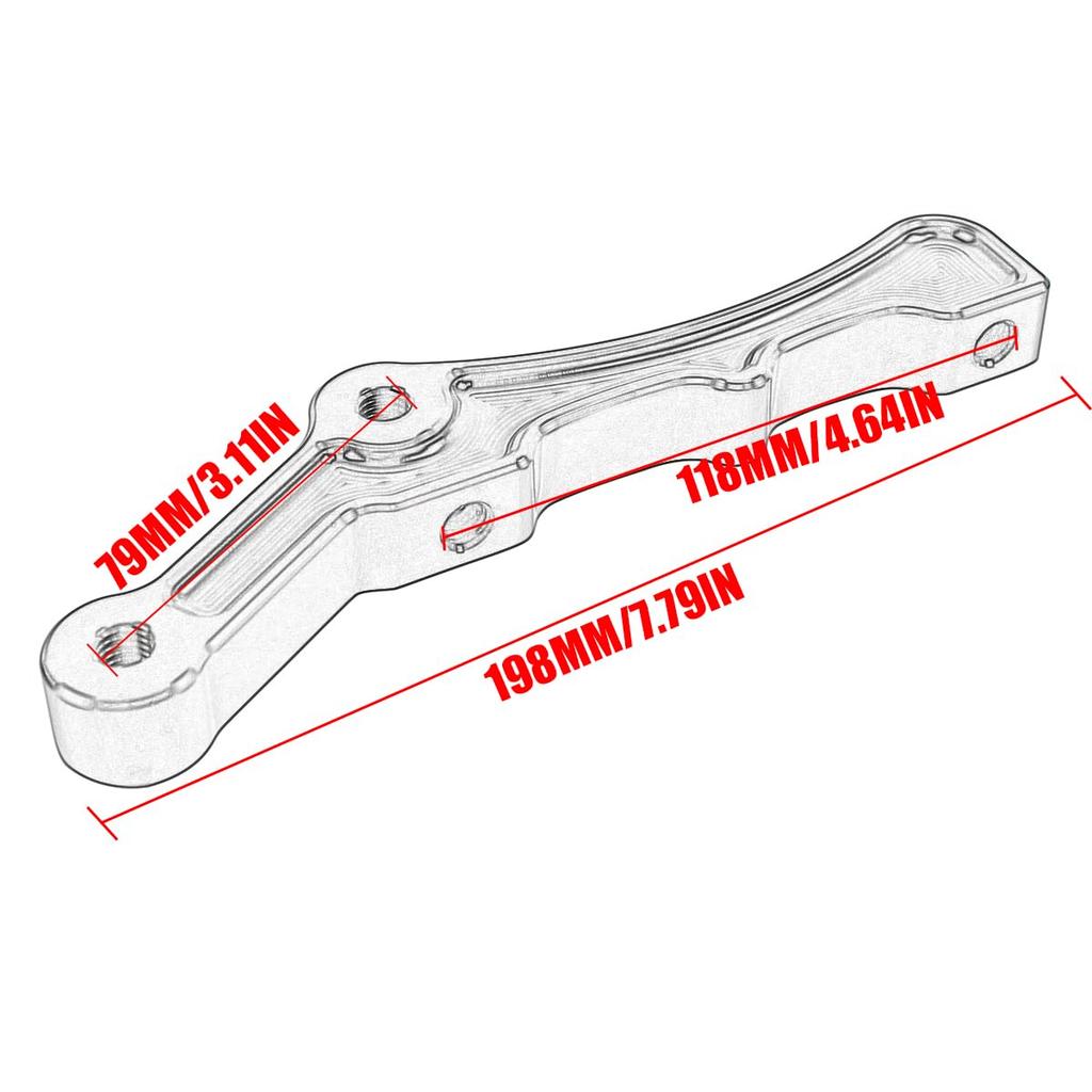 Baohatsu Radial Front Brake Caliper Support Bracket, Aluminum, Compatible with 11.5/11.8-inch Style Rotors, Wear-Resistant, Improved Braking Performan