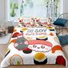 Japan Sushi King Queen Duvet Cover Marine Life Bedding Set Cartoon Japanese Food Quilt Cover Colorful Polyester Comforter Cover