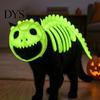 Funny Pet Party Outfit Dinosaur Skeleton Cat Costume, Glow-in-the-dark Outfit, Gift for Lovers Cute Plush Apparel Halloween, Cosplay Lightweight