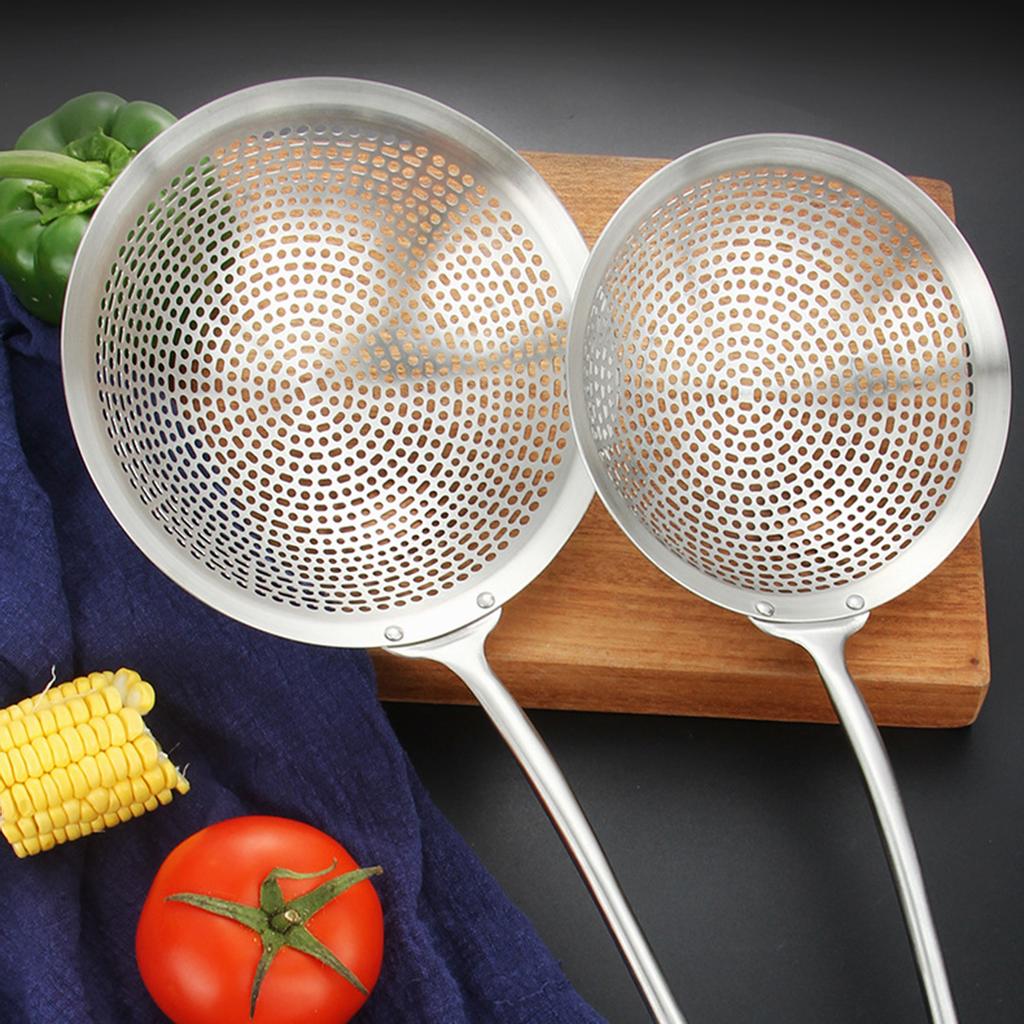 Buy Oil Filter Spoon Large Stainless Steel Drain Spoons Filter Kitchen