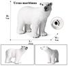 Oenux Arctic South Pole Animals Simulation Polar Bear Ursus Maritimus Action Figures Solid PVC Model Figurine Kid Toy Gift