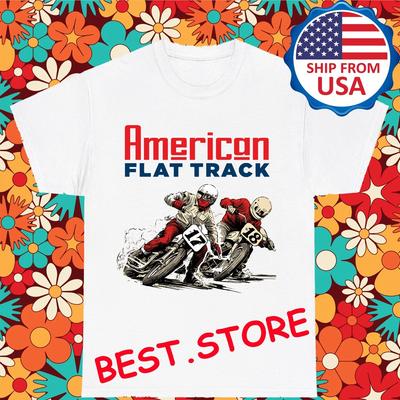 AMA American Flat Track Motocross Men's White Size S-5XL