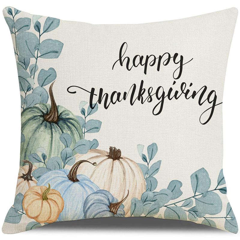 

Новая наволочка на подушку Тыква на День благодарения Осенняя надпись Домашнее украшение Подушка Диванная наволочка Комбинация 45 * 45Cm (excluding pillow core)