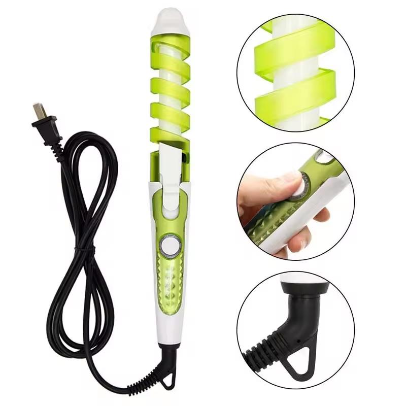 Magiczny ceramicznie powlekany obrotowy elektryczny wałek Śruba Lokówka zapobiegająca prasowaniu Wysokiej jakości Automatyczna spiralna lokówka falowa