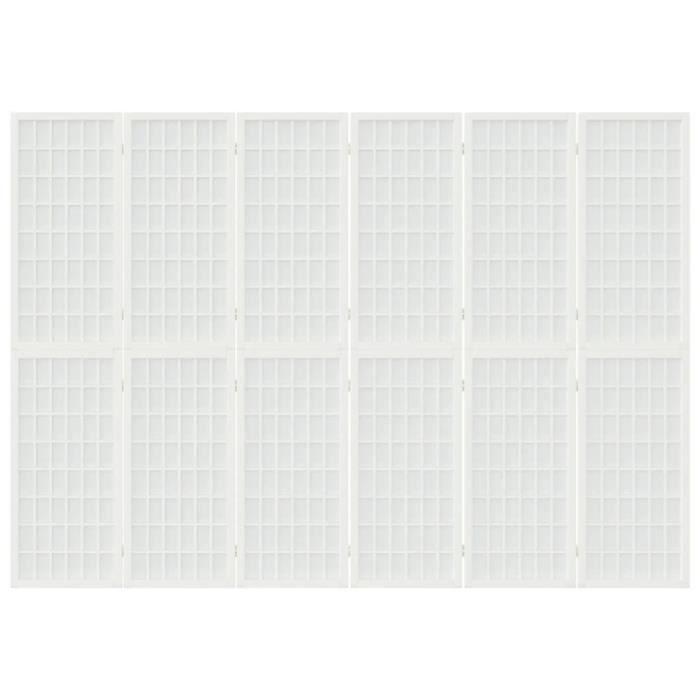 VidaXL Cloison de séparation pliable 6 panneaux 240x170 cm Blanc 352090