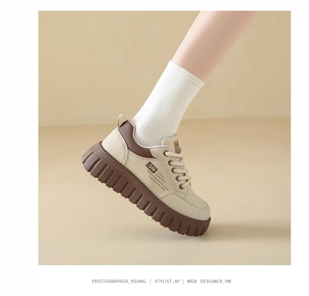 Damskie Sportowe Codzienne Buty na Platformie - Jesień 2025 Lekkie, Gruba Podeszwa, Wszechstronne ze Spódnicami