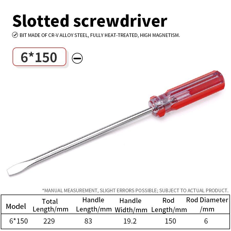 1PC Screwdriver Transparent Head Mini Small Portable Radish Head Handle With Flat Head Slotted Phillips Cross Repair Hand Tool