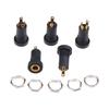 392A 3.5Mm Female Music Video Jacks Socket with Threaded Nut Design Flame Retardant Shell For Secure Installation 5Pcs