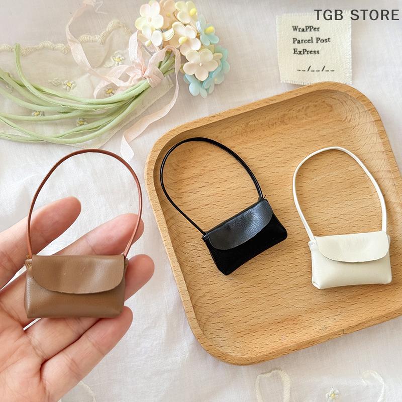 Doll PU Leather Handbag Lady Leather Bag Purse Accessories New 15-17cm Doll Decoration Pretend Play Toy