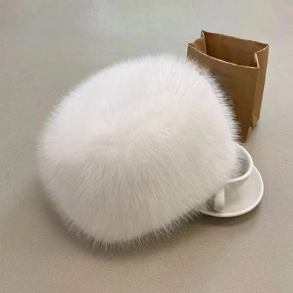 Peluş Kulaklı Şapka Kadın Kubbe Şapka Nefes Alabilen Astar Peluş Malzeme
