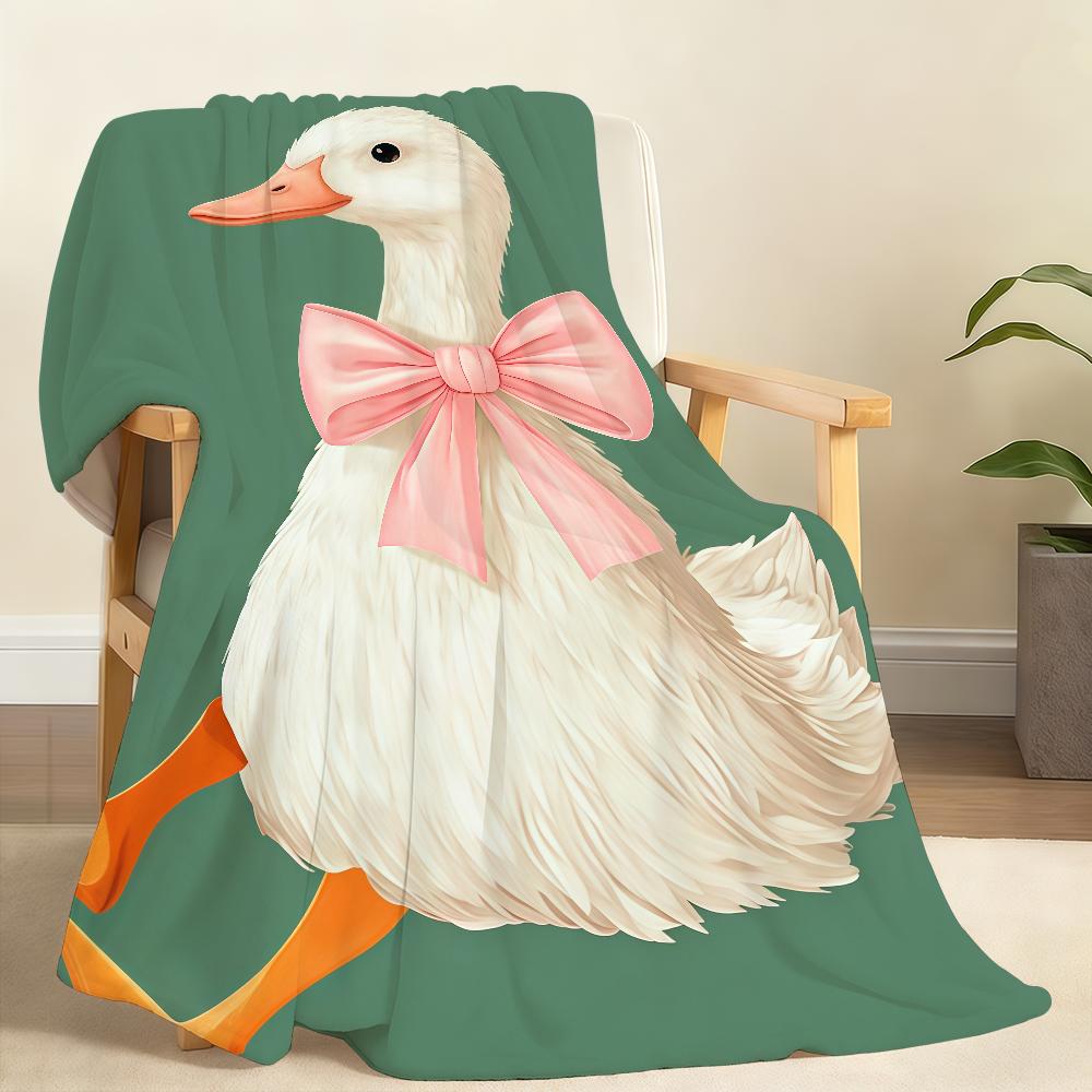 Cute duck goose animals Blanket For Soft Throw Blanket for Picnic Bed Sofa Home Bedroom Cozy Warm Comfortable