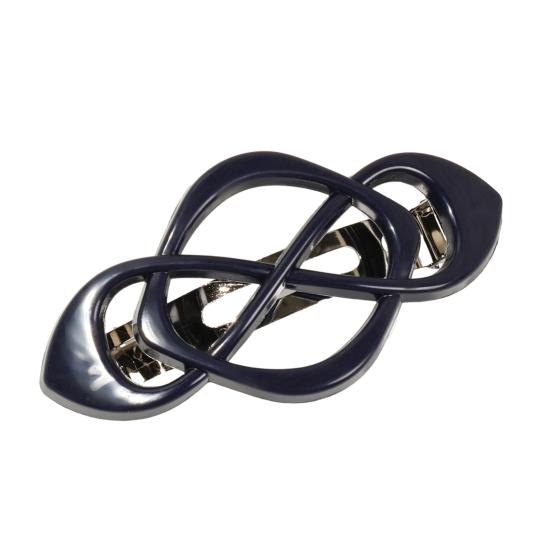 

Vintage French Hair Clip Chinese Knot Shape Metal Spring Hair Pin Non-Slip Strong Hold Back Head королівський синій колір