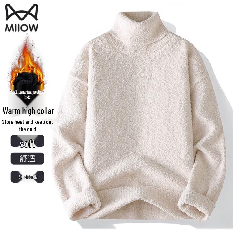 

MiiOW Men s High-Neck Fleece-Lined Thermal Sweater XL