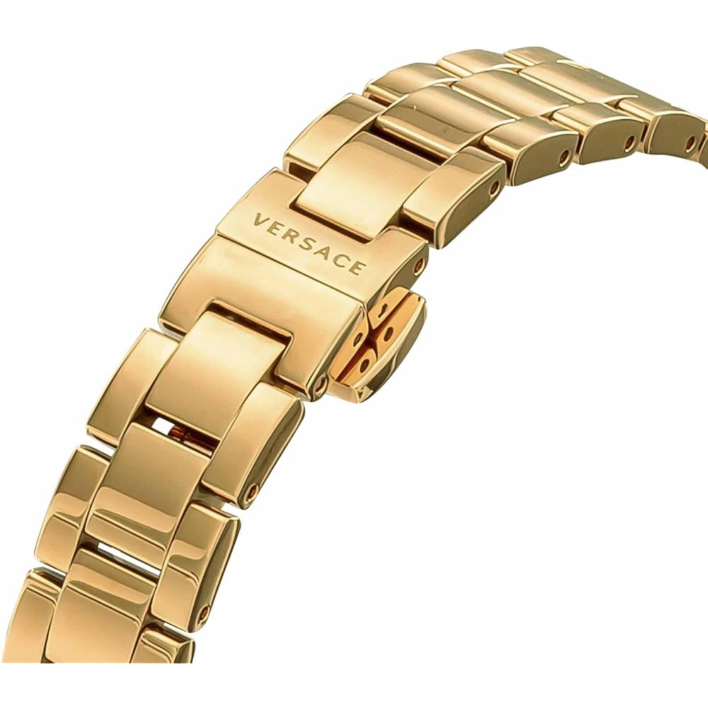 Versace Palazzo Empire VECQ00618 Women's Watch Yellow Gold Dial Stainless Steel Quartz Sapphire Glass