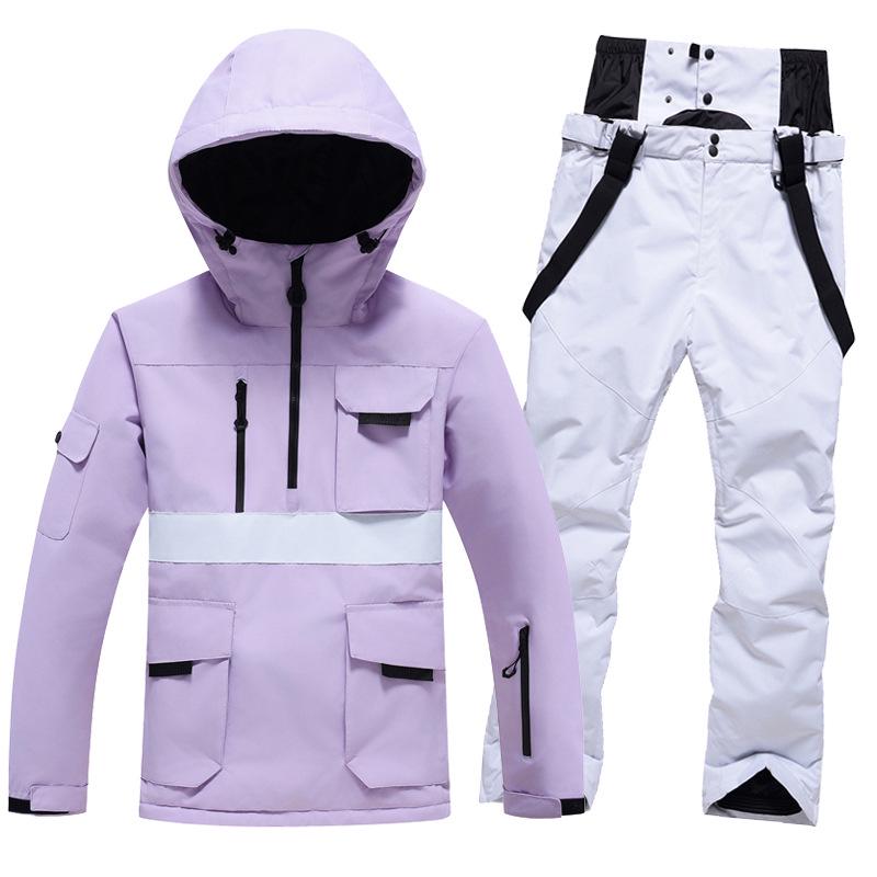 Winter Ski Suit Set: Unisex Windproof & Waterproof Snowboard Outfit for Couples