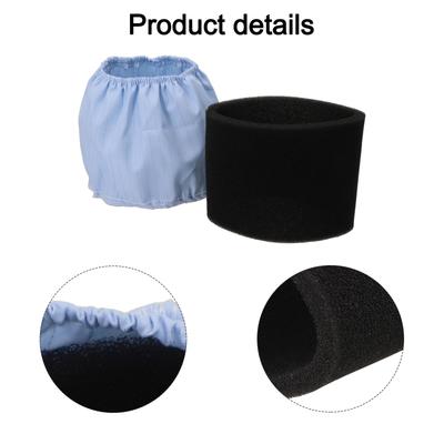 Schwarzes Feinstfilter-Vorfilter-Set Grobfilter Blau